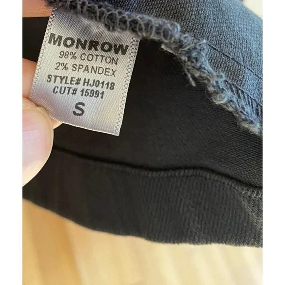 Monrow Charcoal Gray Military Style Shirt Jacket with Patches Size Small Rare - Picture 7 of 9